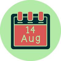 August 14 Vector Icon