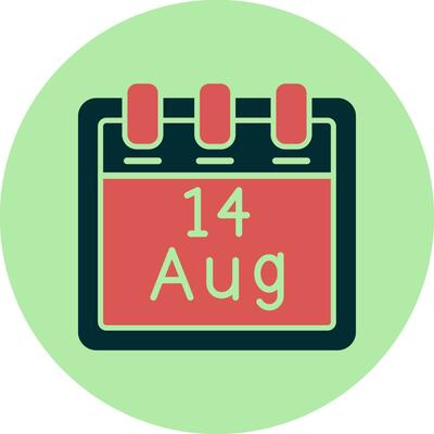 August 14 Vector Icon