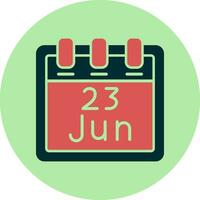 June 23 Vector Icon