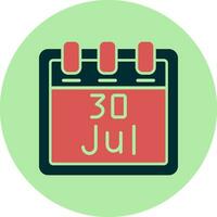 July 30 Vector Icon