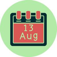 August 13 Vector Icon