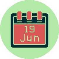 June 19 Vector Icon