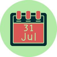 July 31 Vector Icon