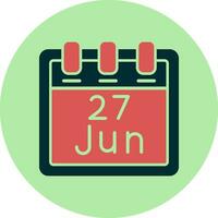 June 27 Vector Icon