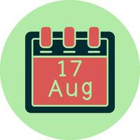 August 17 Vector Icon