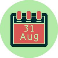 August 31 Vector Icon