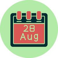 August 28 Vector Icon
