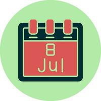 July 8 Vector Icon