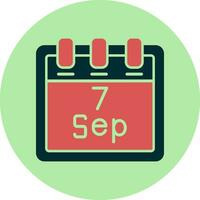 September 7 Vector Icon