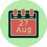 August 27 Vector Icon