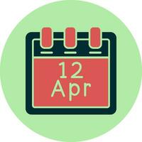 April 12 Vector Icon
