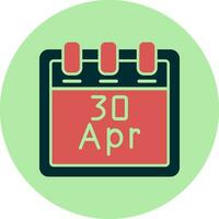 April 30 Vector Icon