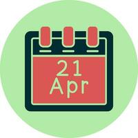 April  21 Vector Icon