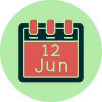 June 12 Vector Icon