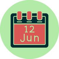 June 12 Vector Icon