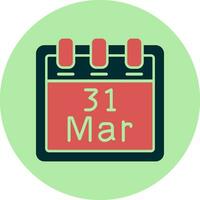 March 31 Vector Icon