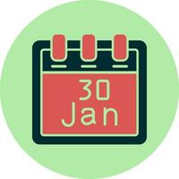 January 30 Vector Icon