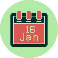 January 16 Vector Icon