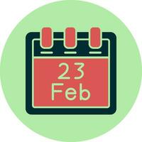 February 23 Vector Icon