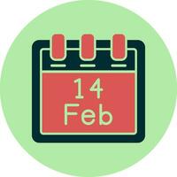 February 14 Vector Icon