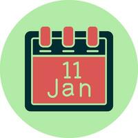 January 11 Vector Icon