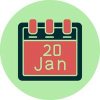 January 20 Vector Icon