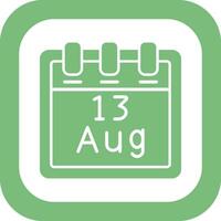 August 13 Vector Icon
