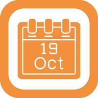 October 19 Vector Icon