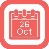 October 26 Vector Icon