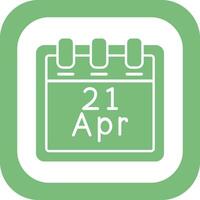 April  21 Vector Icon