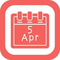 April 5 Vector Icon