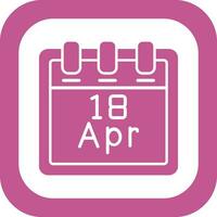 April 18 Vector Icon