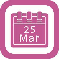 March 25 Vector Icon