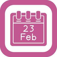 February 23 Vector Icon