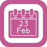 February 23 Vector Icon