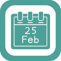 February 25 Vector Icon