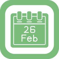 February 26 Vector Icon
