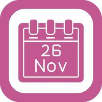November 26 Vector Icon