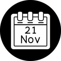 November 21 Vector Icon