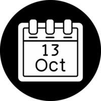 October 13 Vector Icon