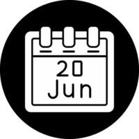 June 20 Vector Icon