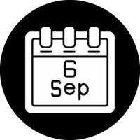 September 6 Vector Icon