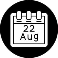 August 22 Vector Icon