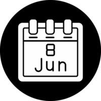 June 8 Vector Icon