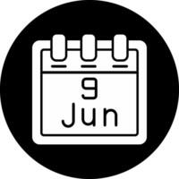 June 9 Vector Icon