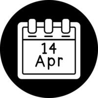 April 14 Vector Icon