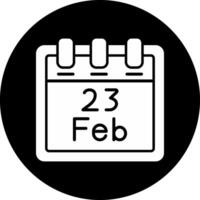 February 23 Vector Icon