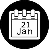 January 21 Vector Icon