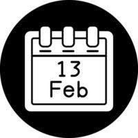 February 13 Vector Icon