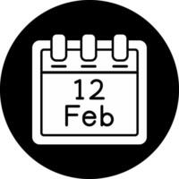 February 12 Vector Icon